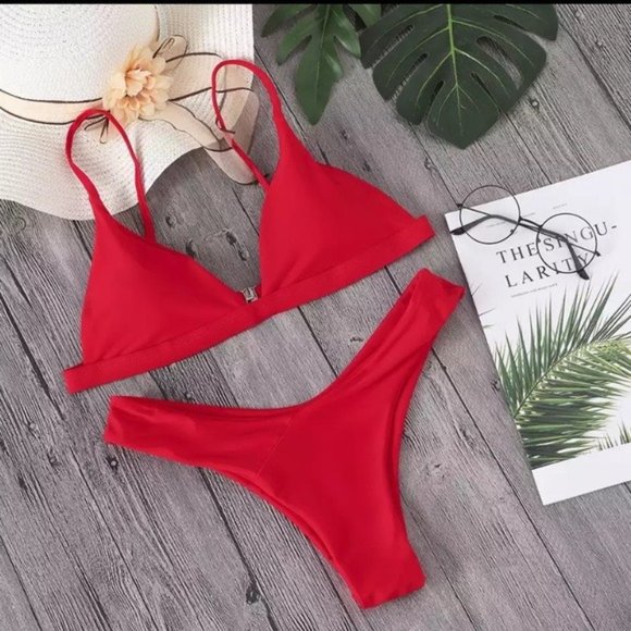 Penna&Pine Other - Red Print Cheeky "Perfect" Bikini